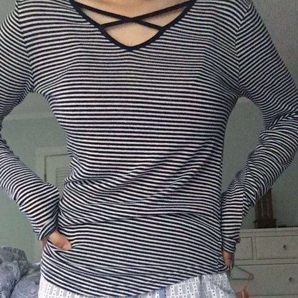 striped long sleeve tee - Picture 1 of 3